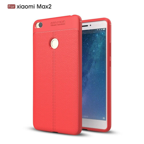 

Защитный чехол Deexe Leather Cover для Xiaomi Mi Max 2 - Red