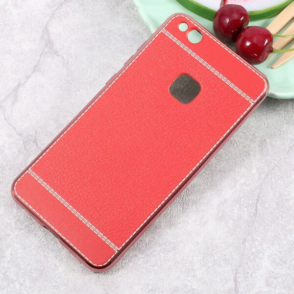 

Силиконовый (TPU) чехол Deexe Leather Skin для Huawei P10 Lite - Red