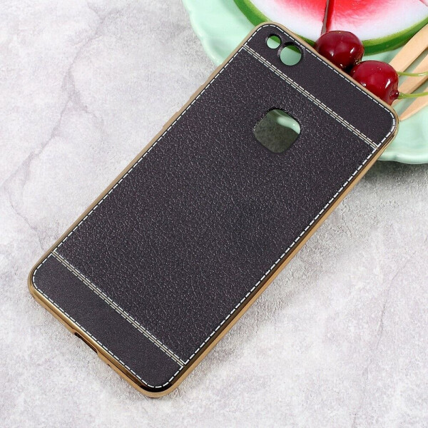 

Силиконовый (TPU) чехол Deexe Leather Skin для Huawei P10 Lite - Black