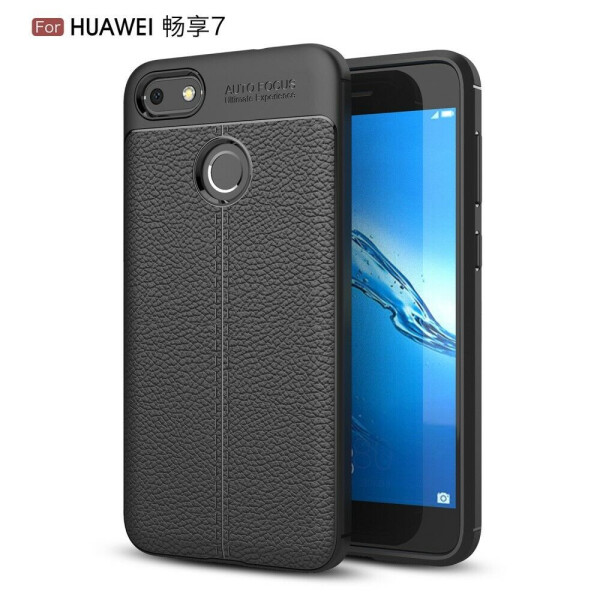 

Защитный чехол Deexe Leather Cover для Huawei Nova Lite 2017 - Black