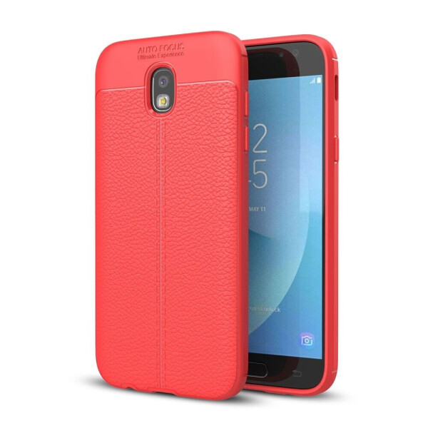 

Защитный чехол Deexe Leather Cover для Samsung Galaxy J7 2017 (J730) - Red
