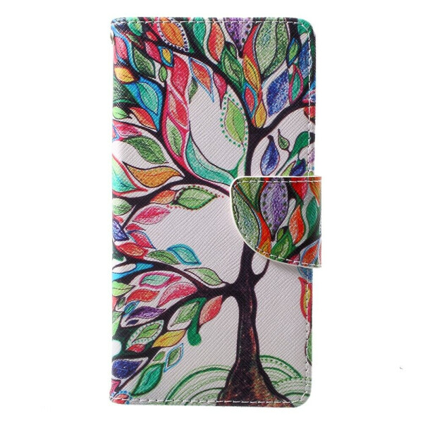 

Чехол-книжка Deexe Color Wallet для Huawei P10 - Colorful Tree