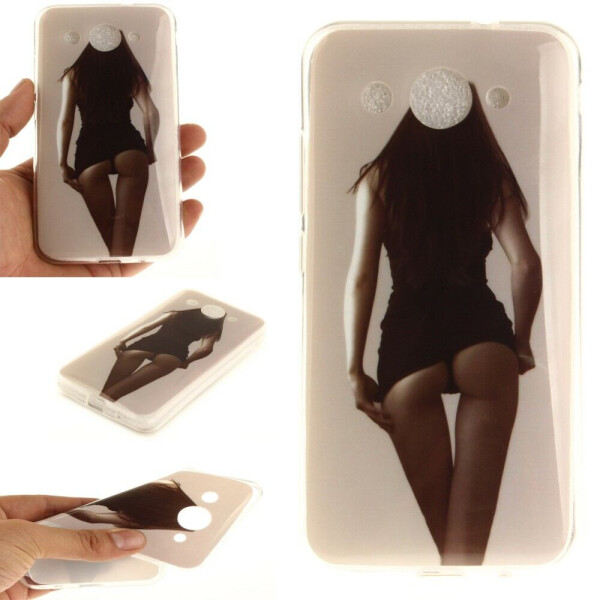 

Силиконовый чехол Deexe Life Style для Huawei Y3 (2017) - Girl Pattern