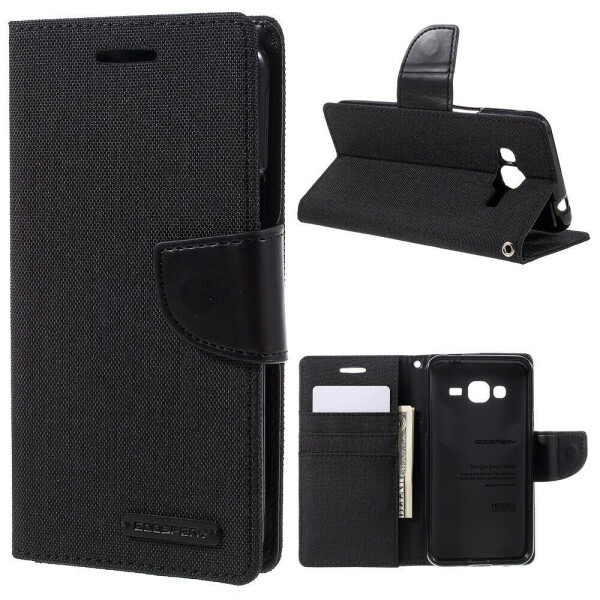 

Чехол-книжка MERCURY Canvas Diary для Samsung Galaxy J3 (2016) - Black