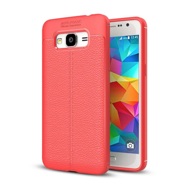 

Защитный чехол Deexe Leather Cover для Samsung Galaxy J2 Prime - Red