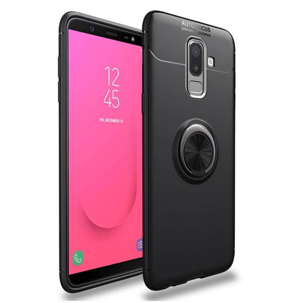 

TPU Deen ColorRing с креплением под магнитный держатель для Samsung Galaxy J8 (2018) (Черный / Черный) (622447)