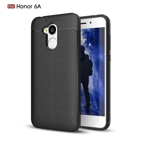 

Защитный чехол Deexe Leather Cover для Huawei Honor 6A - Black