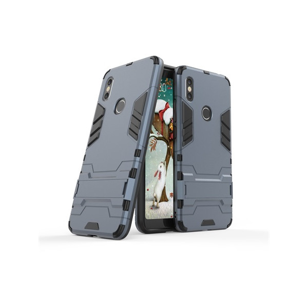 

-подставка ударопрочный Transformer для Xiaomi Mi Max 3 с мощной защитой корпуса (Металл / Gun Metal) (622902)