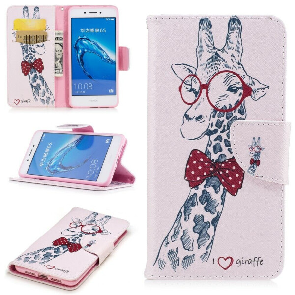 

Чехол-книжка Deexe Color Wallet для Huawei Honor 6C - Giraffe Pattern