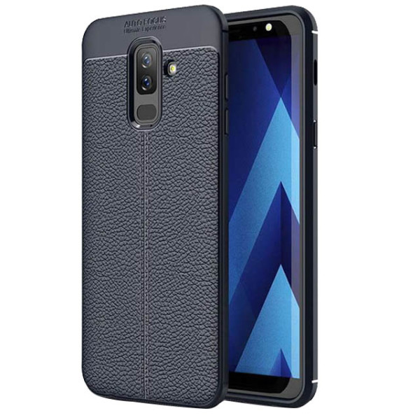 

TPU фактурный (с имитацией кожи) для Samsung Galaxy J8 (2018) (Синий) (623303)