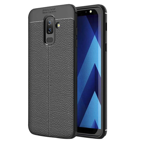 

TPU фактурный (с имитацией кожи) для Samsung Galaxy J8 (2018) (Черный) (623304)