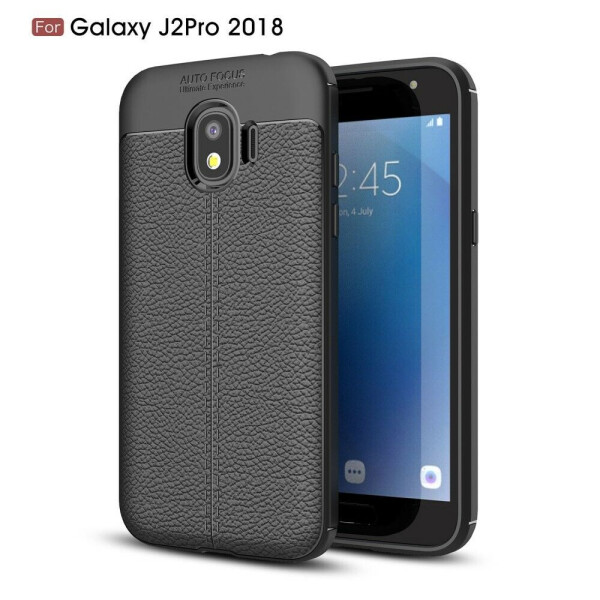 

Защитный чехол Deexe Leather Cover для Samsung Galaxy J2 2018 (J250) - Black