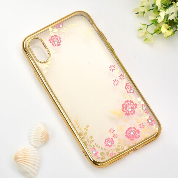 

Силиконовый (TPU) чехол Deexe Shiny Cover для iPhone X / iPhone XS - Gold