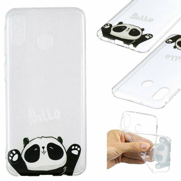 

Силиконовый (TPU) чехол Deexe Pretty Glossy для Samsung Galaxy M20 - Adorable Panda