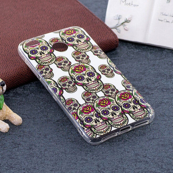 

Силиконовый чехол Deexe LumiCase для Xiaomi Redmi 4X - Mystique Skulls B