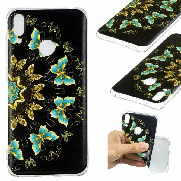 

Силиконовый (TPU) чехол Deexe Pretty Glossy для Huawei Y7 (2019) - Colorized Butterfly