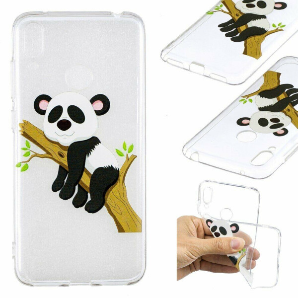 

Силиконовый (TPU) чехол Deexe Pretty Glossy для Huawei Y7 (2019) - Panda Climbing Tree