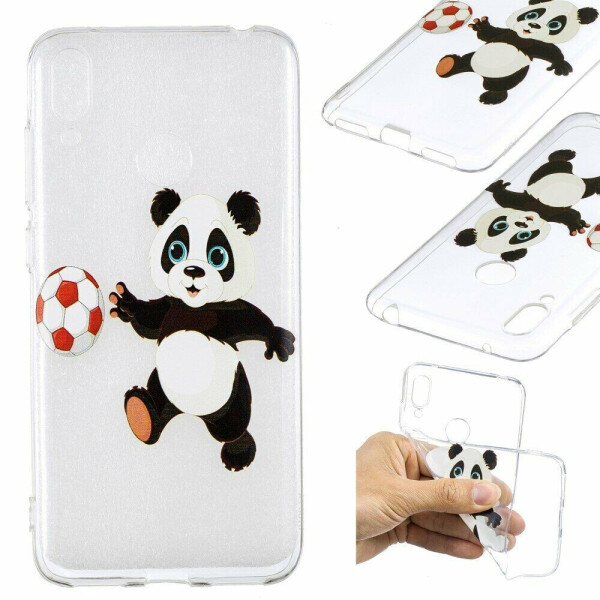 

Силиконовый (TPU) чехол Deexe Pretty Glossy для Huawei Y7 (2019) - Panda Playing Football
