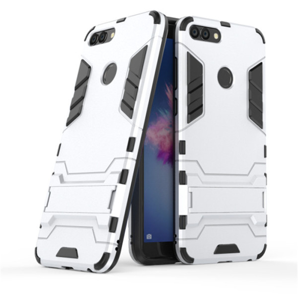 

-подставка ударопрочный Transformer для Huawei P smart / Enjoy 7S с мощной защитой корпуса (Серебряный / Satin Silver) (662714)
