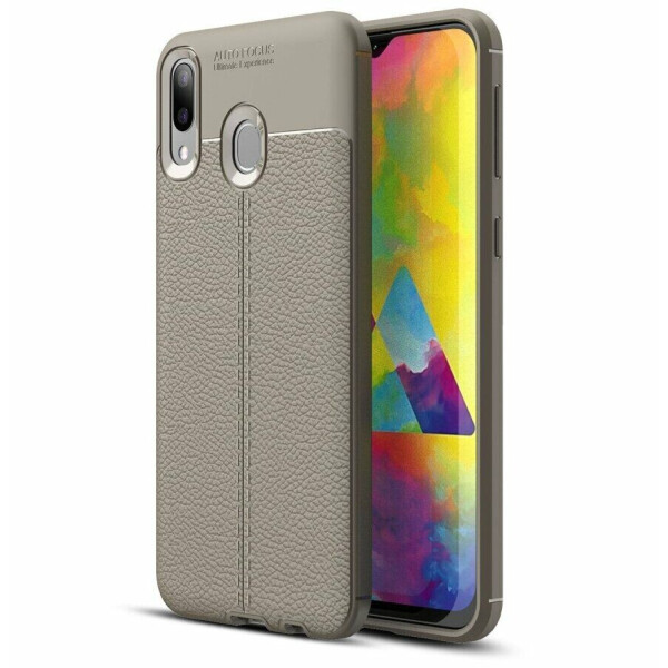

Защитный чехол Deexe Leather Cover для Samsung Galaxy M20 - Grey