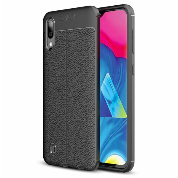 

Защитный чехол Deexe Leather Cover для Samsung Galaxy M10 - Black