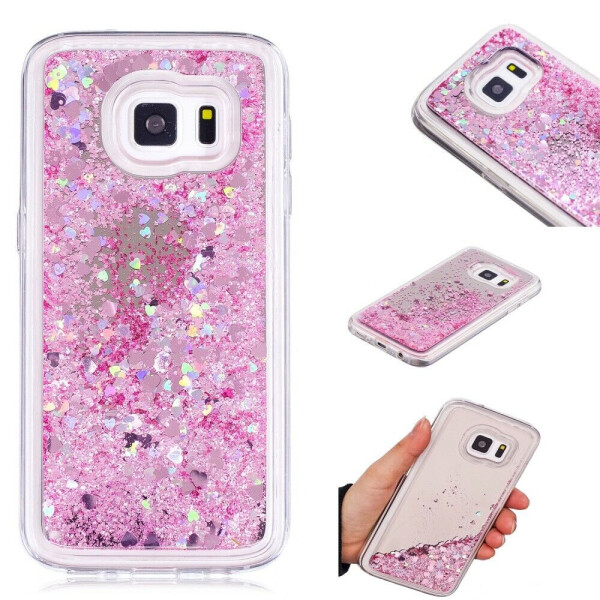

Силиконовая накладка Deexe Fashion Glitter для Samsung Galaxy S7 (G930) - Pink