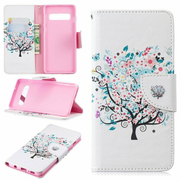 

Чехол-книжка Deexe Color Wallet для Samsung Galaxy S10 (G973) - Flowered Tree