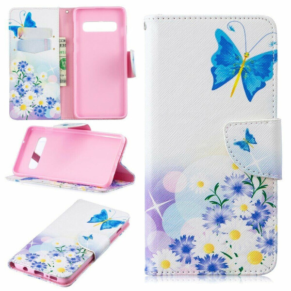 

Чехол-книжка Deexe Color Wallet для Samsung Galaxy S10 (G973) - Blue Butterflies