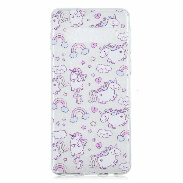 

Силиконовый (TPU) чехол Deexe Pretty Glossy для Samsung Galaxy S10 (G973) - Cloud and Unicorn