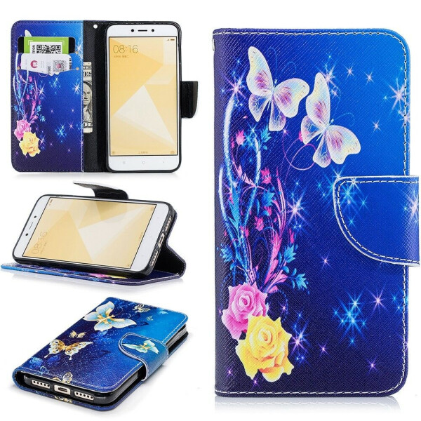 

Чехол-книжка UniCase Color Book для Xiaomi Redmi 4X - Butterfly in Flowers