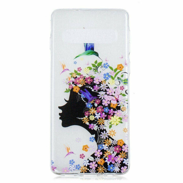 

Силиконовый (TPU) чехол Deexe Pretty Glossy для Samsung Galaxy S10 (G973) - Flowered Beauty