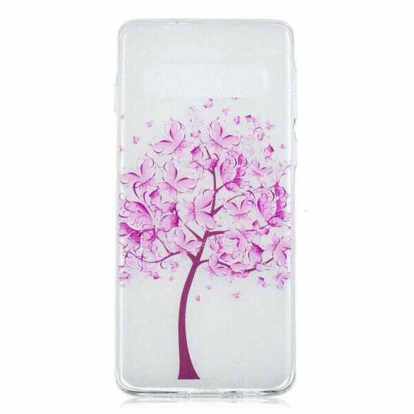

Силиконовый (TPU) чехол Deexe Pretty Glossy для Samsung Galaxy S10 (G973) - Purple Tree