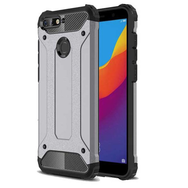 

Чехол бронированный противоударный TPU+PC Immortal для Huawei Y7 (2018) (Металл / Gun Metal) (663284)