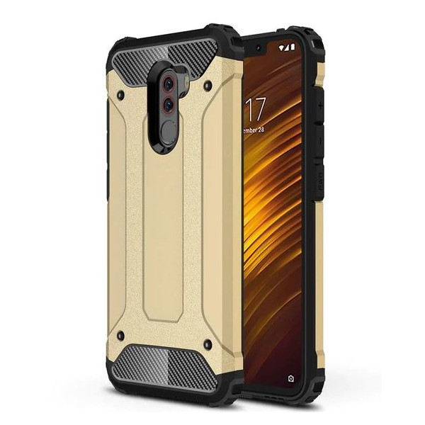 

бронированный противоударный TPU+PC Immortal для Xiaomi Poco F1 (Золотой) (663357)