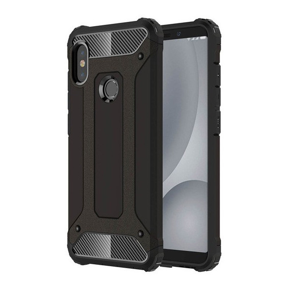 

Чехол бронированный противоударный TPU+PC Immortal для Xiaomi Redmi Note 6 Pro (Черный) (663367)