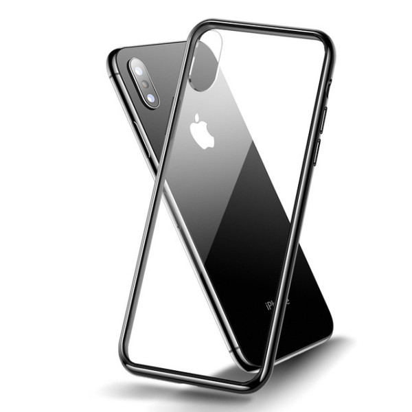 

TPU+Glass Clear для Apple iPhone XS Max (6.5") (Бесцветный / Черный) (663701)