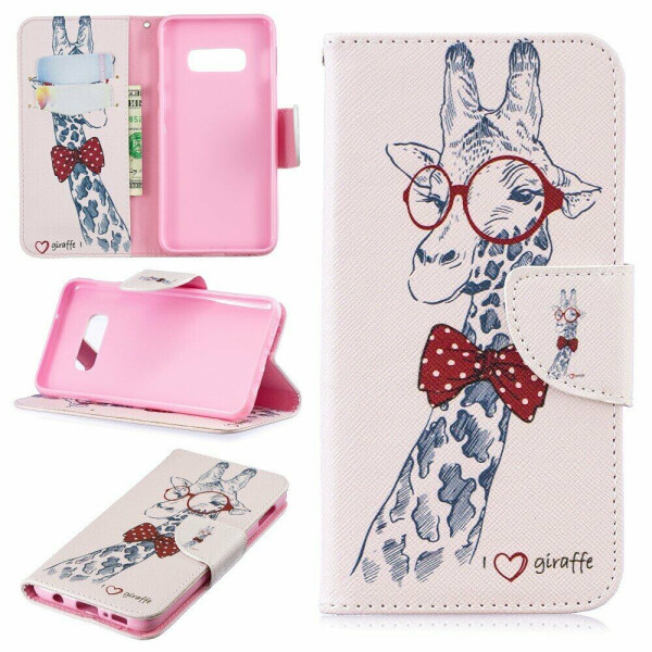 

Чехол-книжка Deexe Color Wallet для Samsung Galaxy S10e (G970) - Giraffe Wearing Glasses