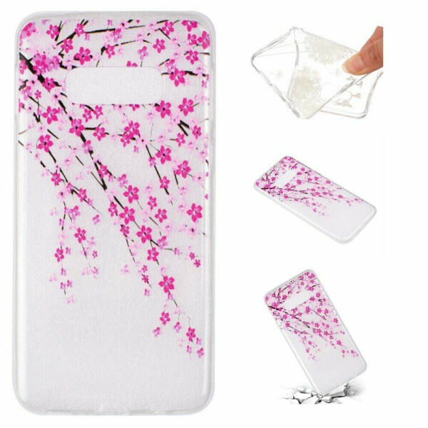 

Силиконовый (TPU) чехол Deexe Pretty Glossy для Samsung Galaxy S10e (G970) - Peach Flower