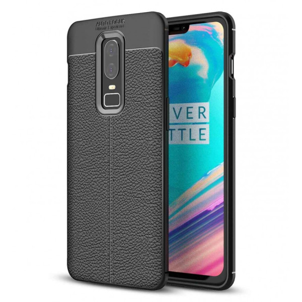 

TPU iPaky Litchi Series для OnePlus 6 (Черный) (663938)