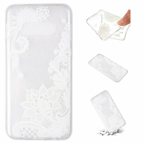 

Силиконовый (TPU) чехол Deexe Pretty Glossy для Samsung Galaxy S10e (G970) - Lace Flower