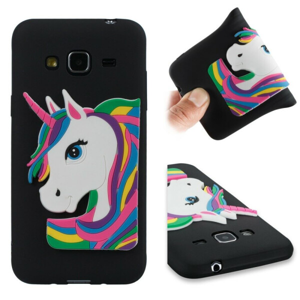 

Силиконовый чехол Deexe Unicorn 3D Series для Samsung Galaxy J3 2016 (J320) - Black