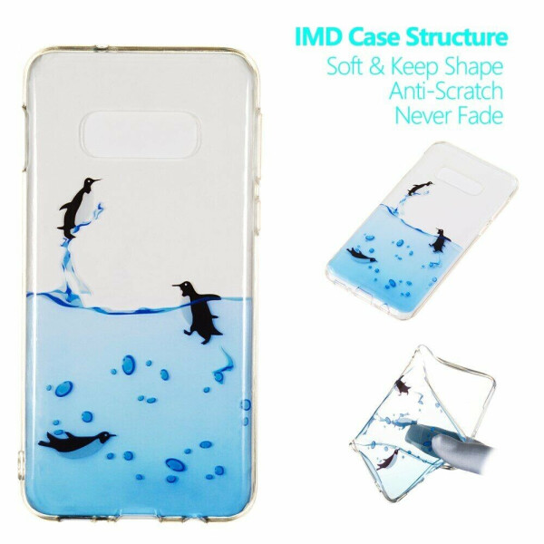 

Силиконовый (TPU) чехол Deexe Pretty Glossy для Samsung Galaxy S10e (G970) - Penguin