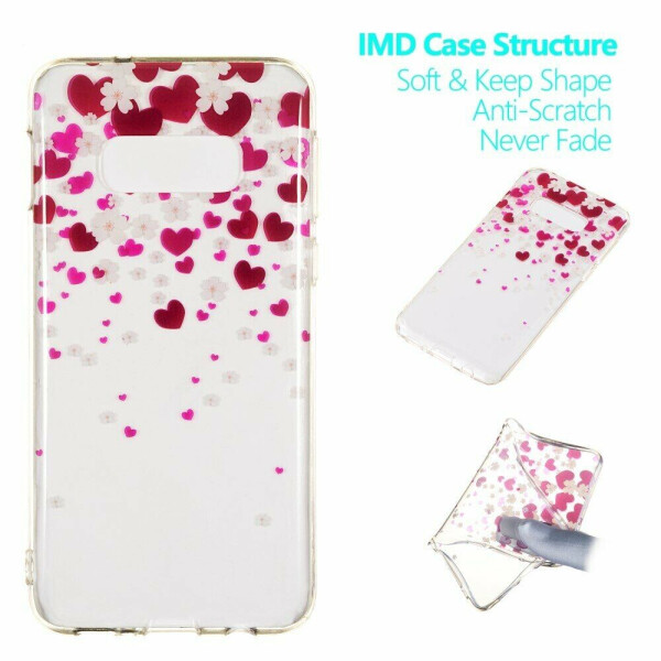 

Силиконовый (TPU) чехол Deexe Pretty Glossy для Samsung Galaxy S10e (G970) - Hearts and Flowers