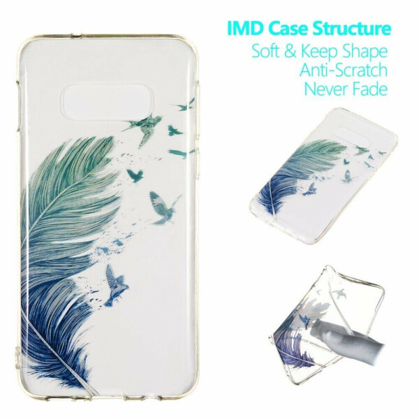

Силиконовый (TPU) чехол Deexe Pretty Glossy для Samsung Galaxy S10e (G970) - Feather and Bird