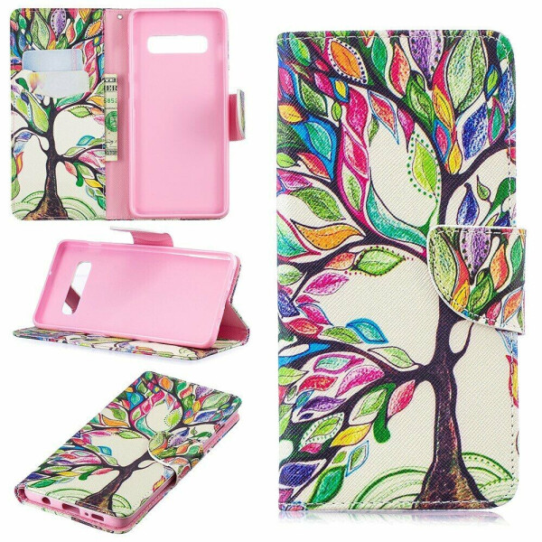 

Чехол-книжка Deexe Color Wallet для Samsung Galaxy S10 Plus (G975) - Colorized Tree