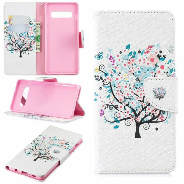 

Чехол-книжка Deexe Color Wallet для Samsung Galaxy S10 Plus (G975) - Flowered Tree