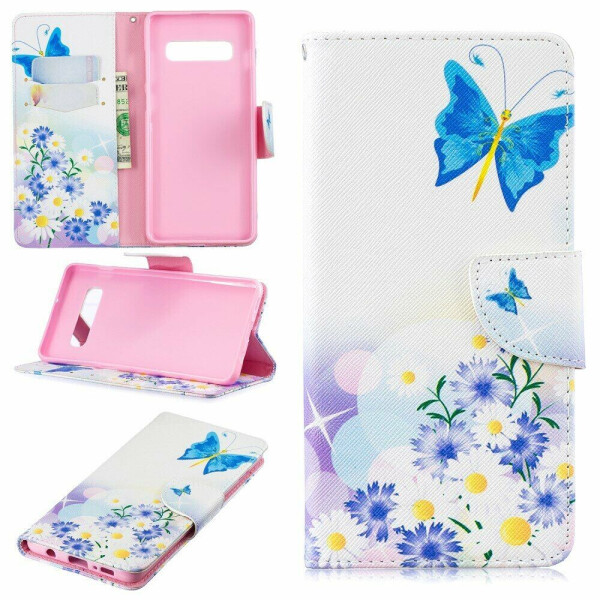 

Чехол-книжка Deexe Color Wallet для Samsung Galaxy S10 Plus (G975) - Blue Butterflies