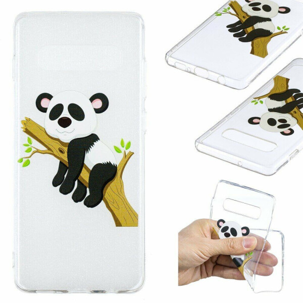 

Силиконовый (TPU) чехол Deexe Pretty Glossy для Samsung Galaxy S10 Plus (G975) - Panda Climbing Tree