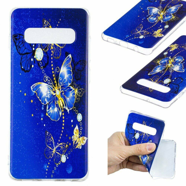 

Силиконовый (TPU) чехол Deexe Pretty Glossy для Samsung Galaxy S10 Plus (G975) - Blue Butterfly