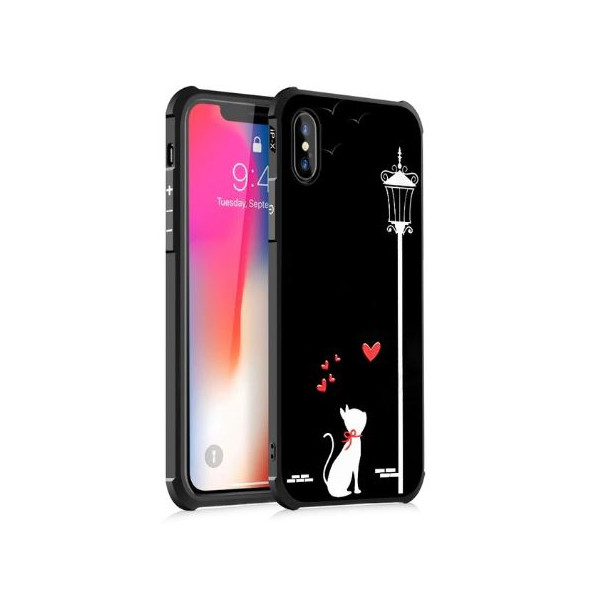 

противоударный TPU Sweet Art для Apple iPhone X (5.8") / iPhone XS (5.8") (Влюбленная кошка) (664339)